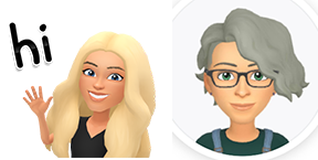 Bitmoji of Miss Williams, with a multi-coloured celebration banner and large display letters saying 